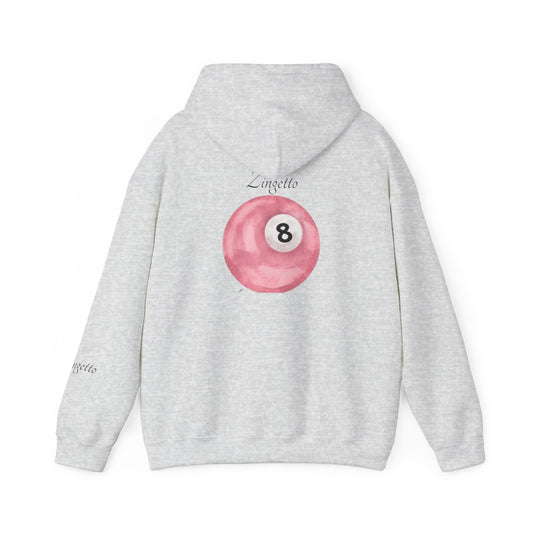 The Lucky One Pink Eight Ball Womens Heavy Blend™ Hooded Sweatshirt